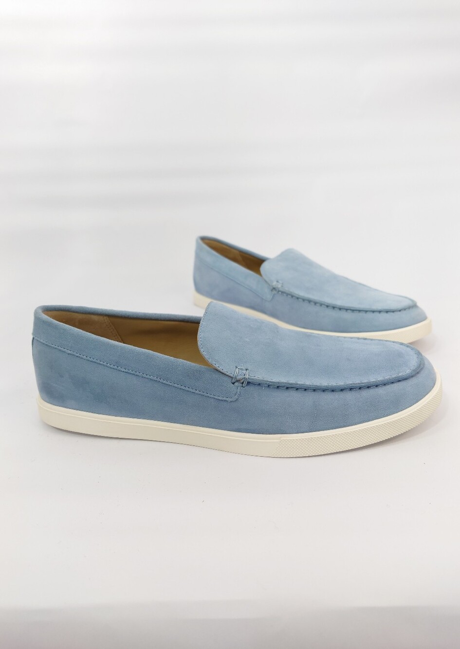 Vince Men's Light Blue Suede Slip On Loafers Size 8.5